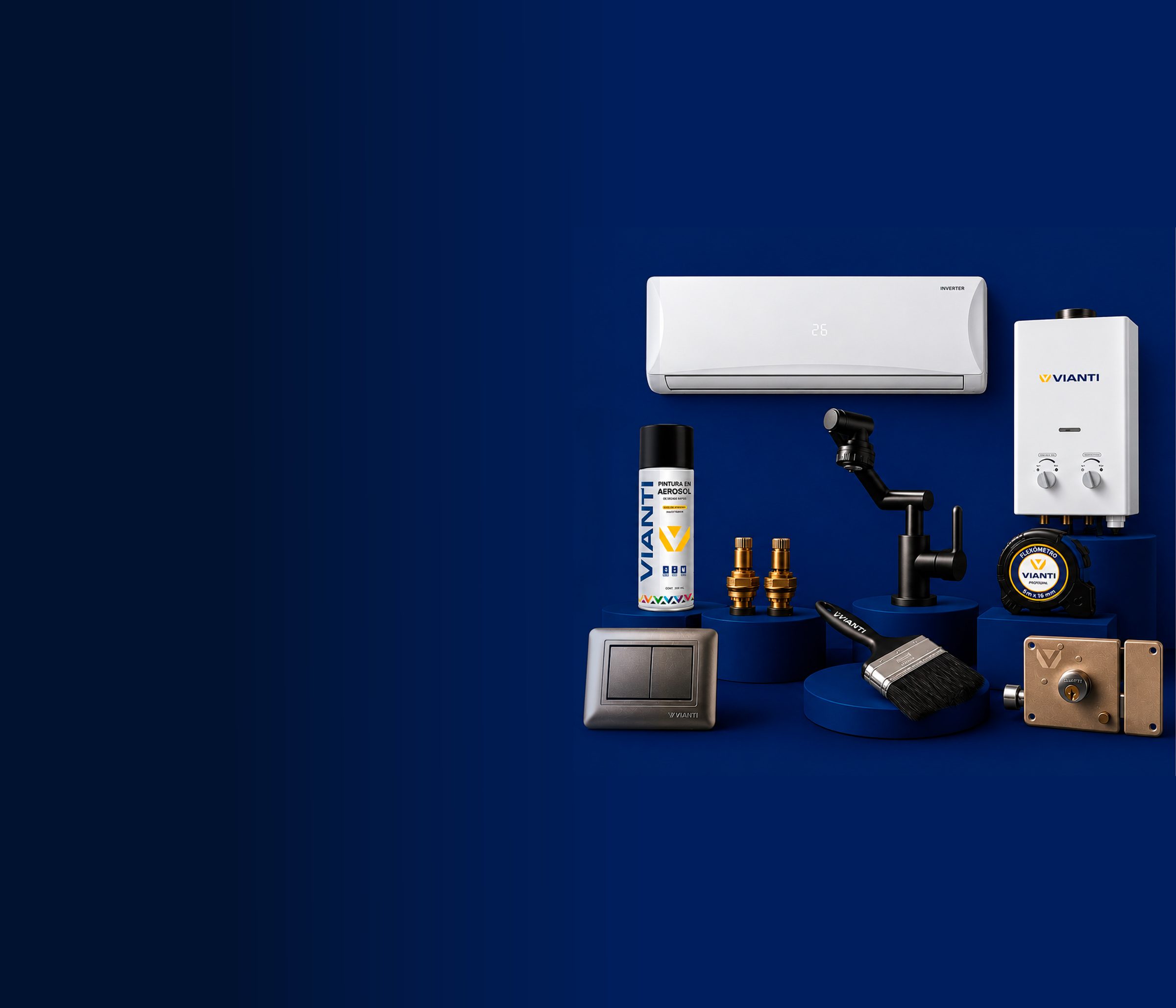 Productos VIANTI: minisplit, calentador, pintura en aerosol y más