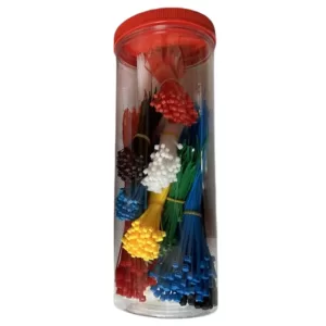 Cinchos plasticos en bote colores surtidos
