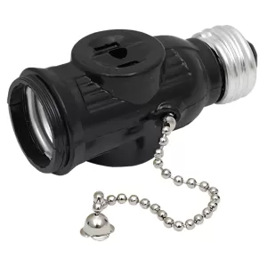 Portalampara ladron con cadena negro