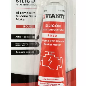 Silicon alta temperatura RTV blister 070gr rojo Vianti