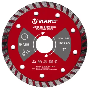 Disco diamante 7" x 7/8" rin turbo Vianti