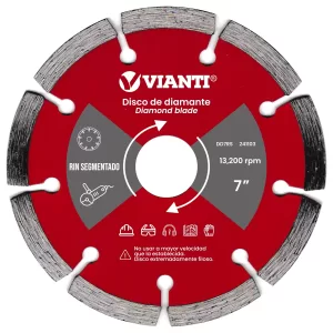 Disco diamante 7" x 7/8" rin segmentado Vianti