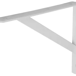 Mensula de acero 08" x 12" blanca reforzada Vianti