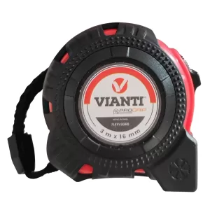 Flexometro 13mm 3mt/10ft ABS rojo blister Vianti