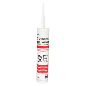 Silicon ba?os y cocinas cartucho 280ml blanco Vianti